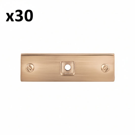 30 x Top Knobs TK741 Channing 3 Inch Long Cabinet Knob Backplate from the Barrington Series Honey Bronze