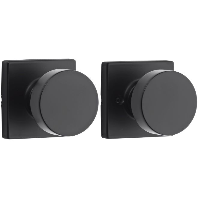 Pismo Square Hall/Closet Knob in Matte Black