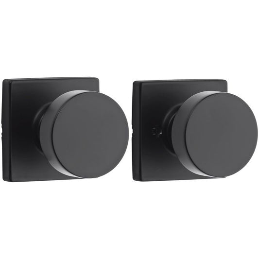 Pismo Square Hall/Closet Knob in Matte Black