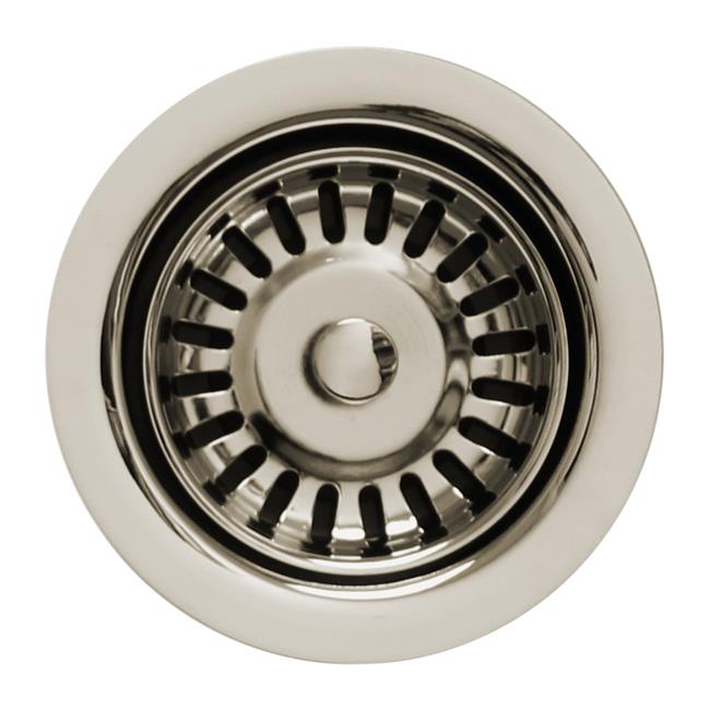 Whitehaus WH200 3 1/2" Waste Disposer Trim with Matching Basket Strainer Polished Nickel