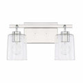 Homeplace by Capital Lighting Fixture Company Greyson 14 Inch 2 Light Bath Vanity Light Greyson - 128521CH-449 - Transitional