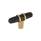Amerock London 2-1/2 inch (64 mm) Length Black Bronze/Champagne Bronze Cabinet Knob, BP36647BBRCZ