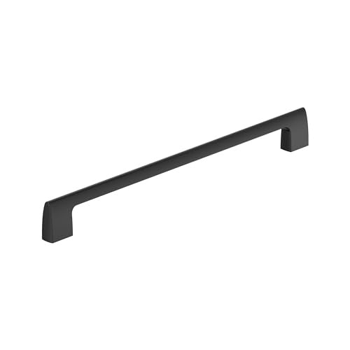 Riva 12-5/8 in. (320mm) Center-to-Center Matte Black Bar Cabinet Pull