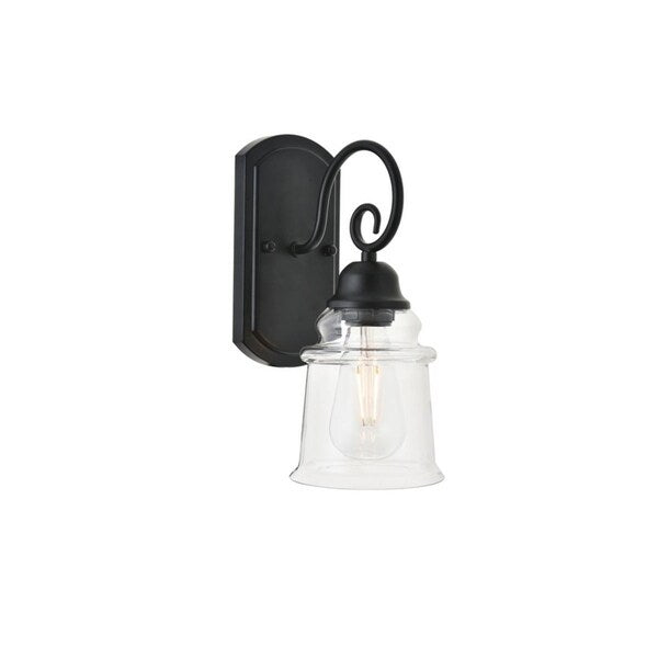 Living District Indoor Modern Home Decorative Bright Ceiling Spire 1 Light Black Wall Sconce - *Lighting & Electrical