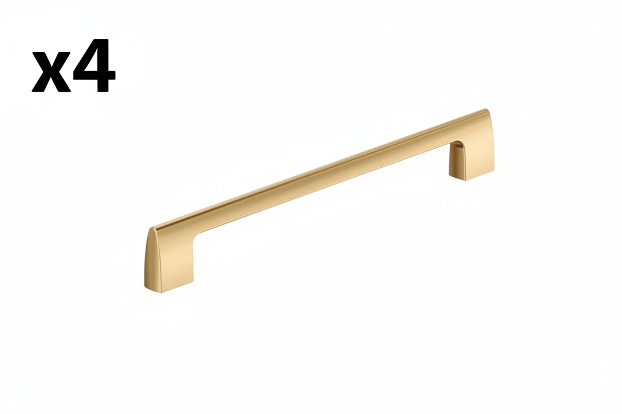 4 x Riva 10-1/16 in. (256mm) Center-to-Center Champagne Bronze Bar Cabinet Pull - *Tools Hardware & Misc