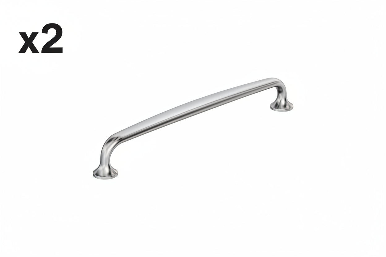 2 x Renown 8-13/16 in. (224mm) Center-to-Center Polished Chrome Arch Cabinet Pull