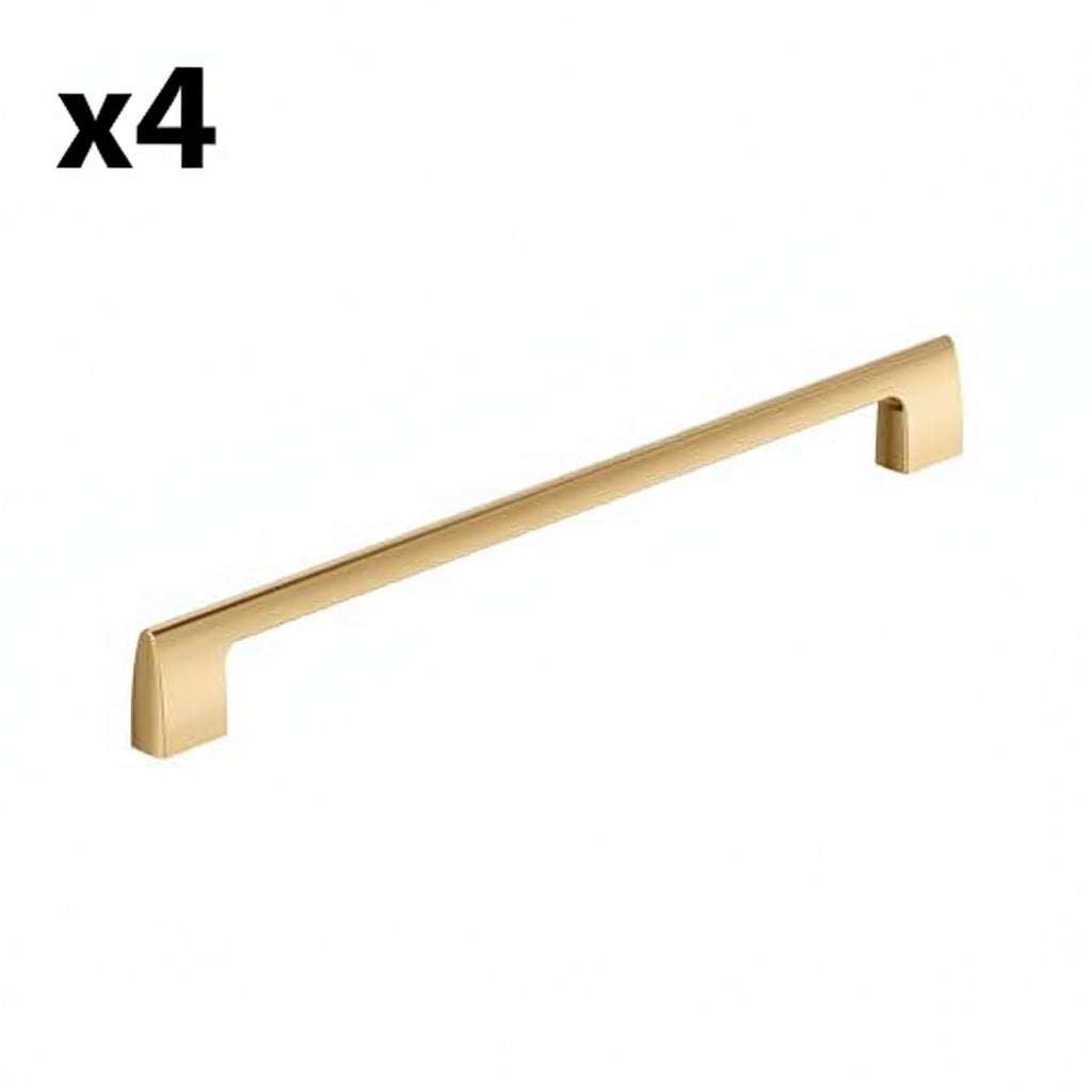 4 x Amerock BP55492 Riva 12-5/8 Inch Center to Center Handle Cabinet Pull Champagne Bronze