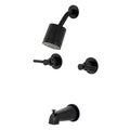Kingston Brass KBX8140DL Concord Two-Handle Tub and Shower Faucet Matte Black