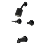 Kingston Brass KBX8140DL Concord Two-Handle Tub and Shower Faucet Matte Black