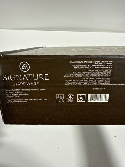 Signature Hardware 483905 Lexia Pressure Balance Shower Set - Less Rough in Chrome Showers Shower Only Pressure Balanced
