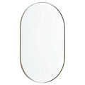 Quorum International 15-2032 Capsule 20" W X 32" H Modern Oval Metal Framed Bathroom Wall Mirror Silver