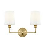 Millennium Lighting 99802 Leena 2 Light 16" Wide Vanity Light Vintage Brass Indoor Lighting Bathroom Fixtures Vanity Light