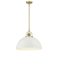 Millennium Lighting 20991 Artistan 18’’ Wide Pendant Vintage Brass / Matte White Indoor Lighting Pendants - *Lighting &