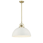 Millennium Lighting 20991 Artistan 18’’ Wide Pendant Vintage Brass / Matte White Indoor Lighting Pendants - *Lighting &