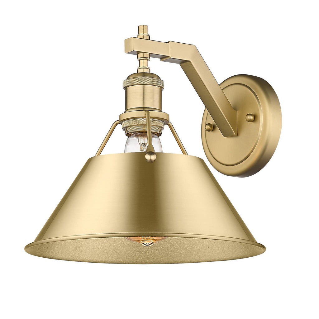 Golden Lighting 3306-1W BCB-BCB Yep Orwell 1 Light 10 Inch Brushed Champagne Brass Wall Sconce Wall Light