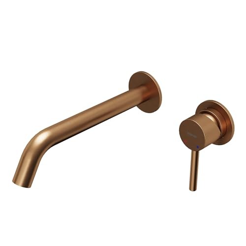 Karran Grantham Single Handle Wall Mounted Bathroom Faucet in Brushed Copper
