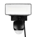 Globe Security Light,LED Lamp,Daylight,1200 Lumens,4000 K Color Temp,Plastic Fixture,Black Fixture