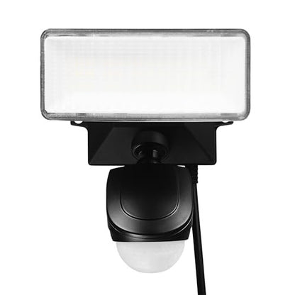 Globe Security Light,LED Lamp,Daylight,1200 Lumens,4000 K Color Temp,Plastic Fixture,Black Fixture