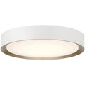 Access Lighting Malaga 23.75 in. 40-Watt Matte White Integrated LED Flush Mount with White Acrylic Shade