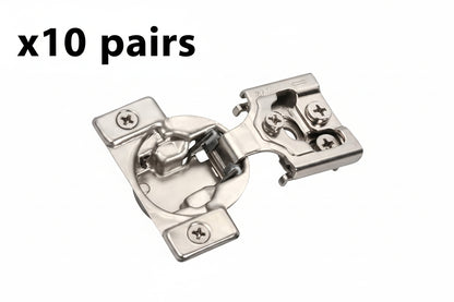 10 Pairs Amerock 1/2" (13mm) Overlay Face Frame Self-Close Concealed Cabinet Hinge