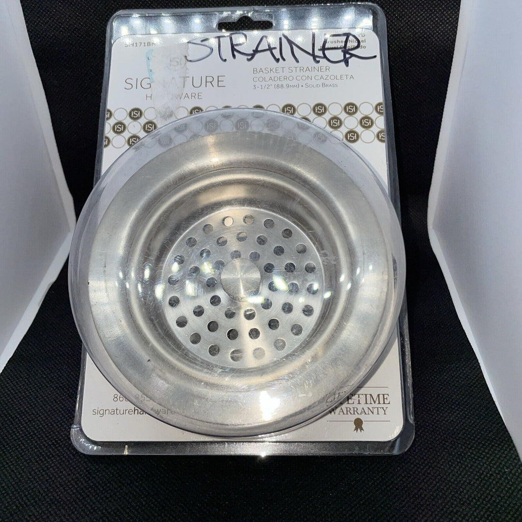 Signature Hardware - Strainer Basket and Stopper & Flange- Brushed Nickel - *Plumbing