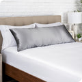 Bare Home Satin Body Pillowcase 20" X 54" - Grey - Envelope