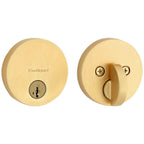 Kwikset 258Rdt-S Uptown Low Profile Single Cylinder Deadbolt - Brass