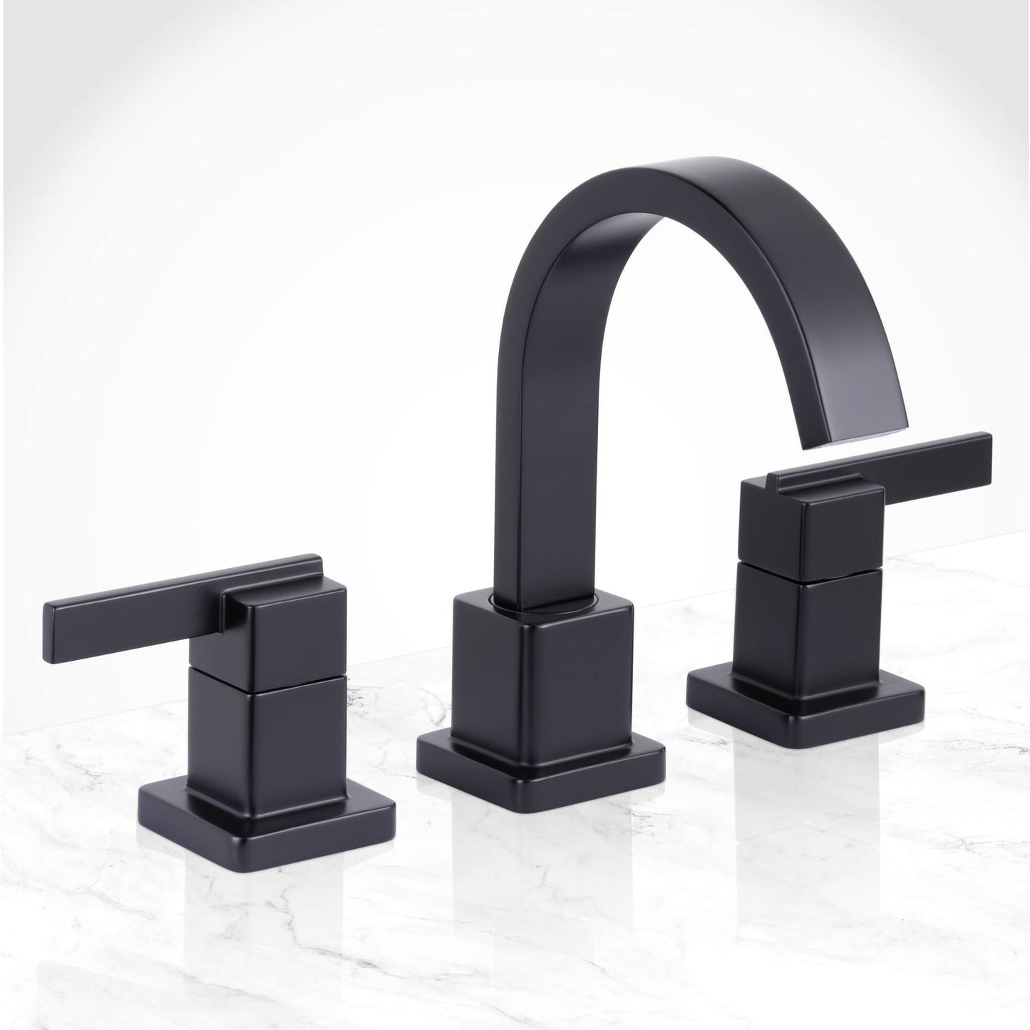 See Desc Miseno Mno441l 1.2 GPM Widespread Bathroom Faucet - Black