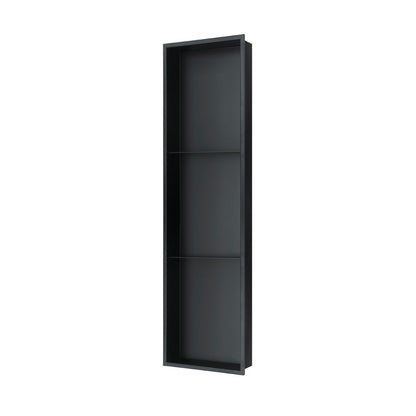 Pulse NI-0836V PULSE ShowerSpas ErgoAngleBar Stainless Steel Brushed Matte Black Shower Stalls and Doors Shower Niches