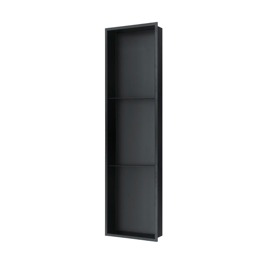 Pulse NI-0836V PULSE ShowerSpas ErgoAngleBar Stainless Steel Brushed Matte Black Shower Stalls and Doors Shower Niches