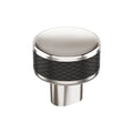 Amerock 1-1/4" Round Esquire Polished Nickel/Black Bronze Cabinet Knob