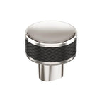 Amerock 1-1/4" Round Esquire Polished Nickel/Black Bronze Cabinet Knob