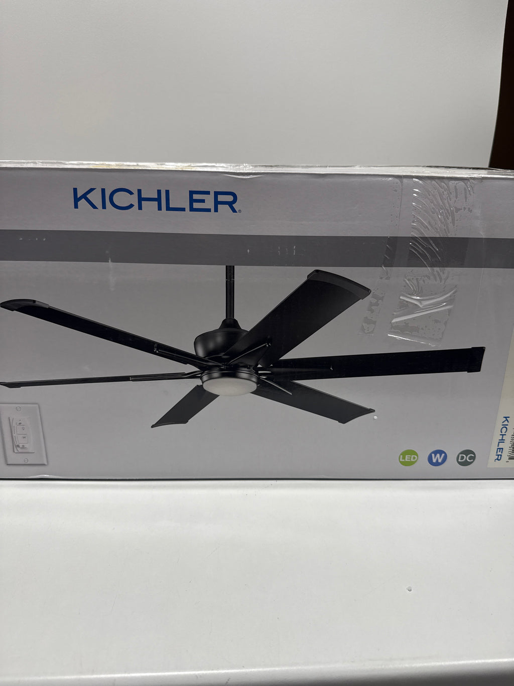 Used Kichler 60 Kichler Szeplo II Bronze Wet LED Ceiling Fan with Wall Control