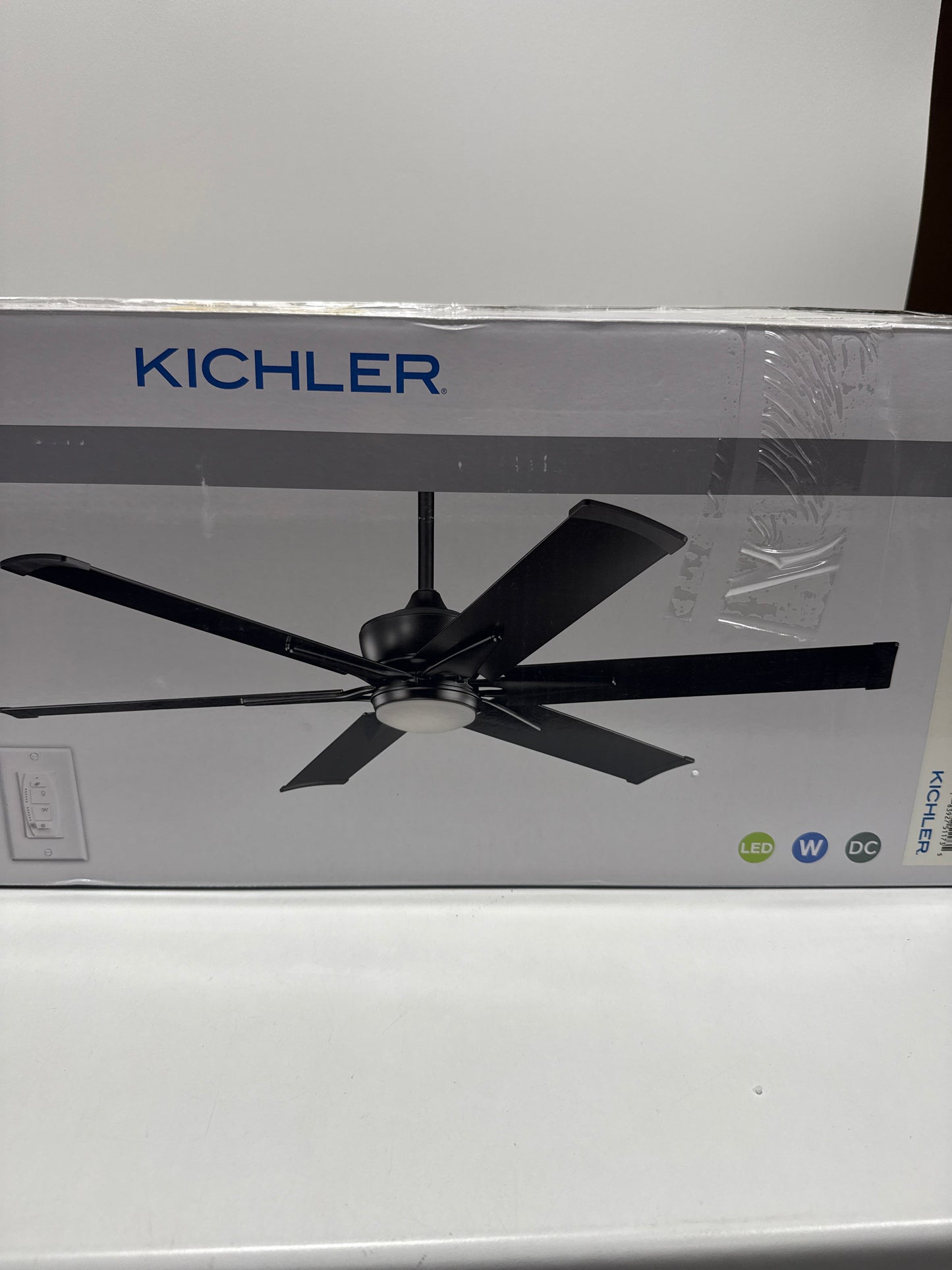 Used Kichler 60 Kichler Szeplo II Bronze Wet LED Ceiling Fan with Wall Control