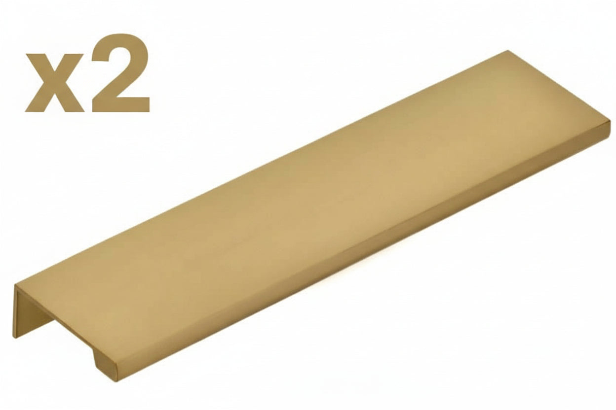 2 x Emtek 87120 Modern Edge 6 Center to Center Finger Cabinet Pull from the Contemporary