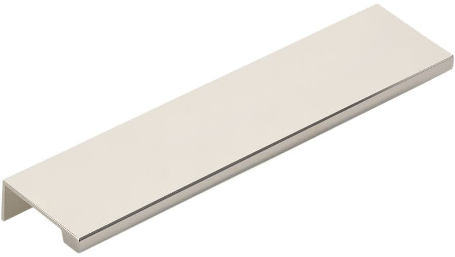 Emtek 87120 Modern Edge 6 Inch Center to Center Finger Cabinet Pull from the Contemporary Collection Polished Nickel