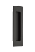 Emtek 220306 Modern Rectangular 6 Inch Tall Rectangular Flush Door Pull Flat Black Hardware Accessories and Parts Pocket Door Hardware Components