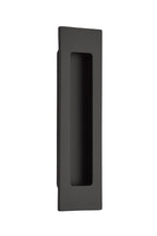 Emtek 220306 Modern Rectangular 6 Inch Tall Rectangular Flush Door Pull Flat Black Hardware Accessories and Parts Pocket Door Hardware Components