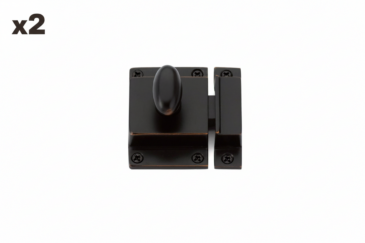 2 x Emtek 2270 Traditional 2-15/16 Inch Long Cabinet Latch Oil Rubbed Bronze