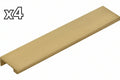 4 x Emtek 87130 Modern Edge 8 Inch Center to Center Finger Cabinet Pull