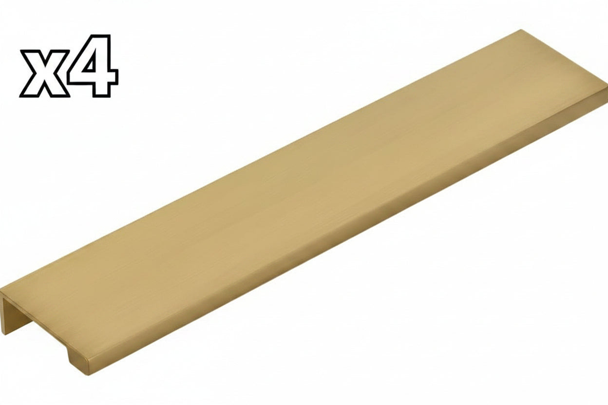 4 x Emtek 87130 Modern Edge 8 Inch Center to Center Finger Cabinet Pull