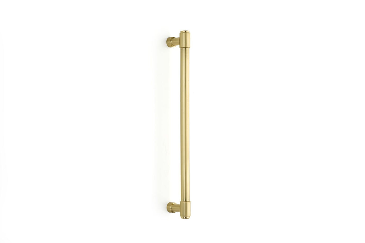 Emtek 86693 Jasper 12 Inch Center to Center Bar Appliance Pull from the Industrial Modern Collection Satin Brass