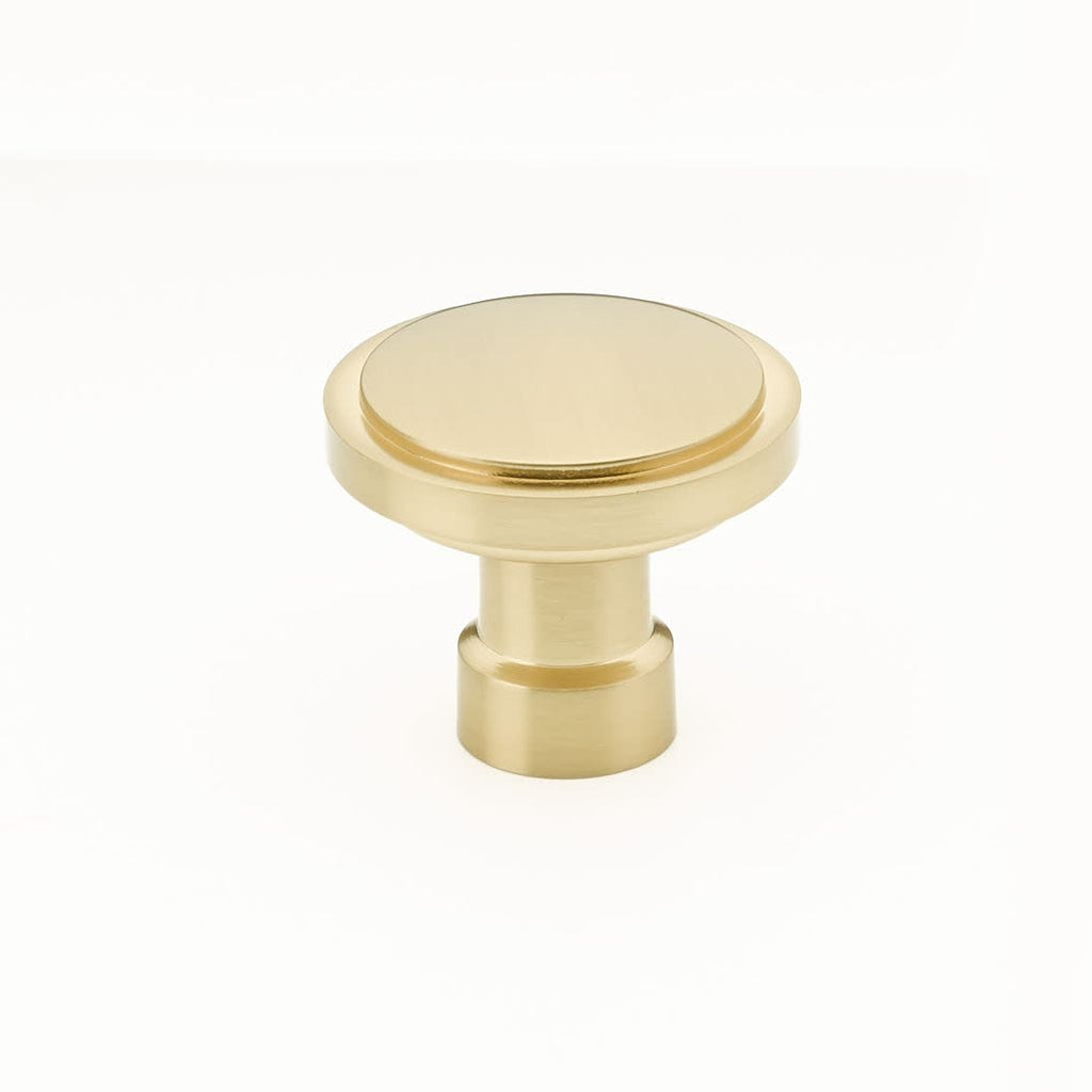 Emtek 86698 Haydon 1-3/4 Inch Mushroom Cabinet Knob from the Industrial Modern Collection Satin Brass