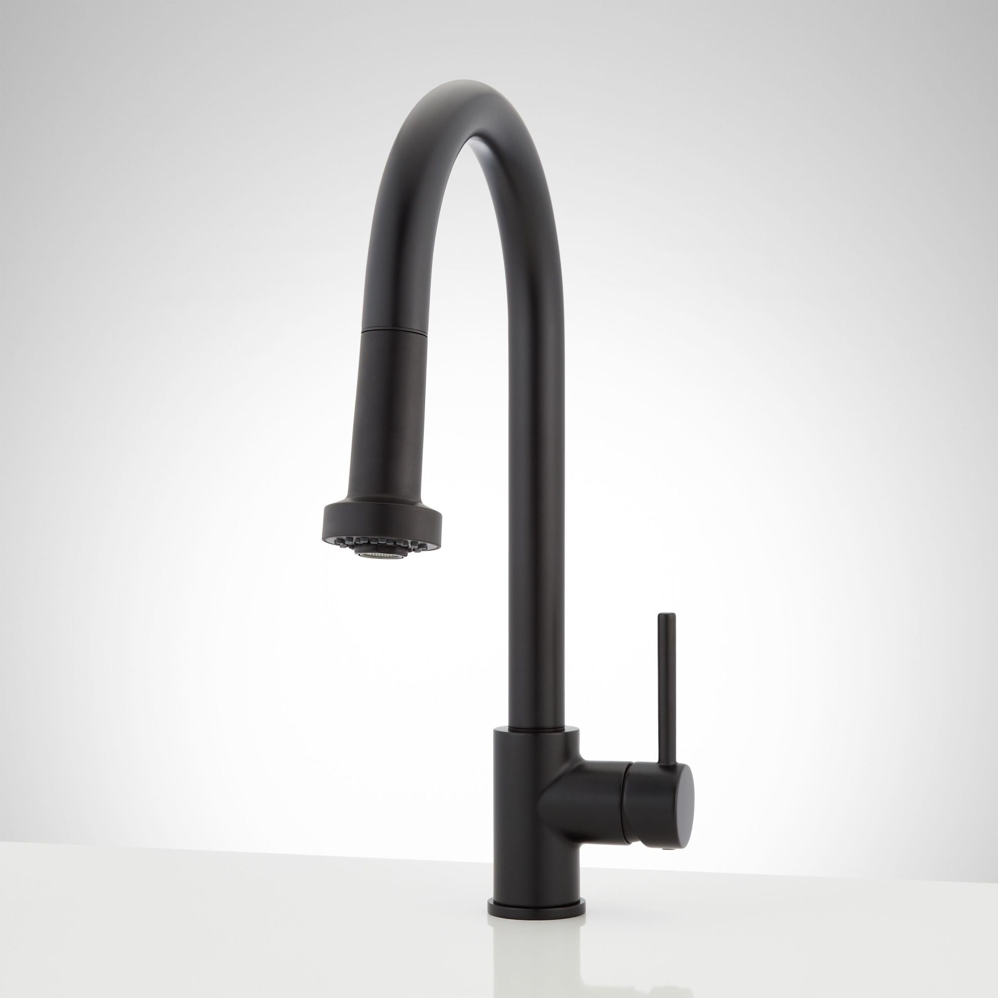 Signature Hardware 951732-S Ridgeway 1.75 GPM Single Hole Pull Down Touchless Kitchen Faucet Matte Black