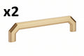 2 x Emtek 86617 Riviera 6 Inch Center to Center Handle Cabinet Pull from The Hollywood Regency Collection - Satin Brass