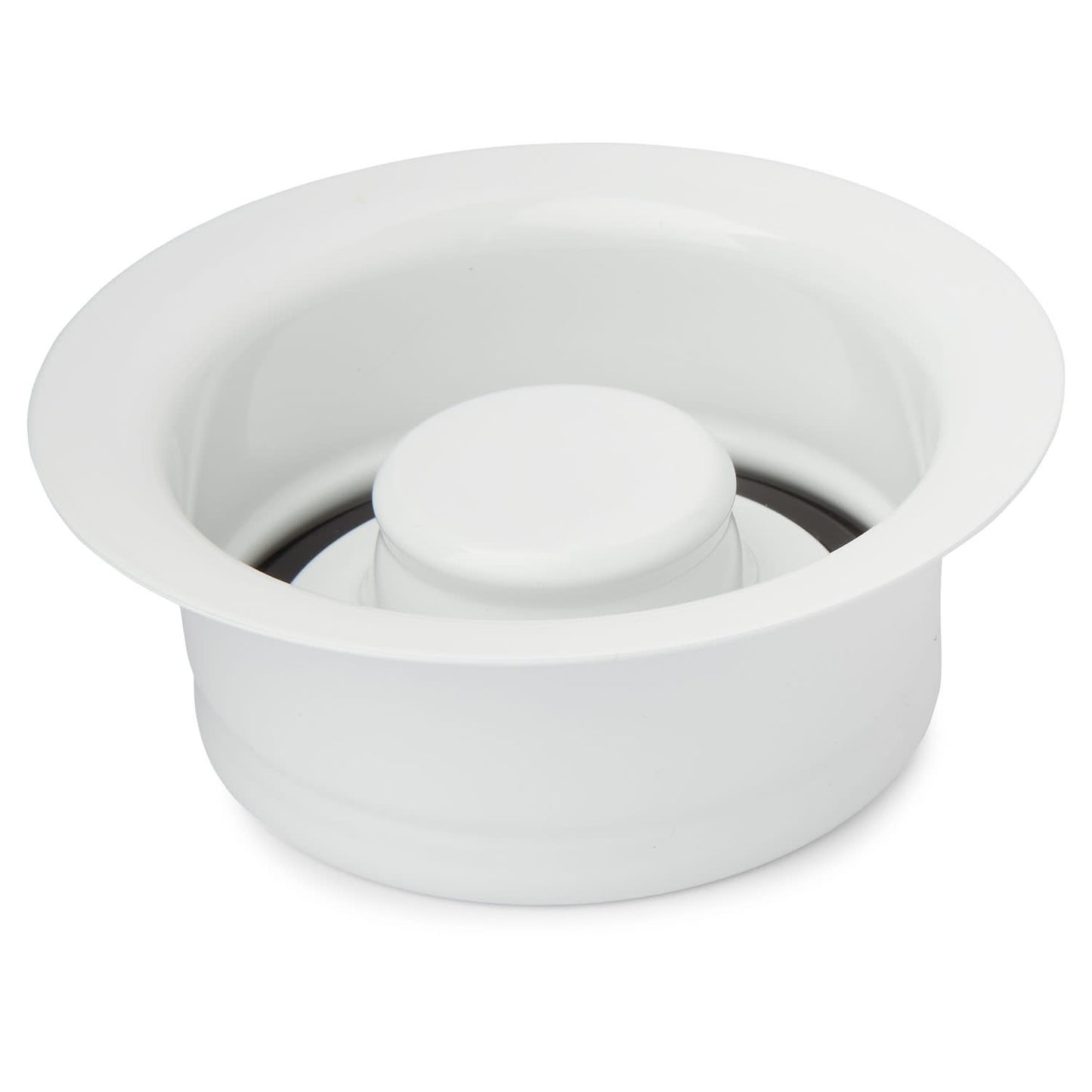 Signature Hardware 900406 3-1/2" Brass Kitchen Garbage Disposal Flange and Stopper White