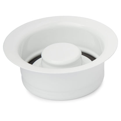Signature Hardware 900406 3-1/2" Brass Kitchen Garbage Disposal Flange and Stopper White