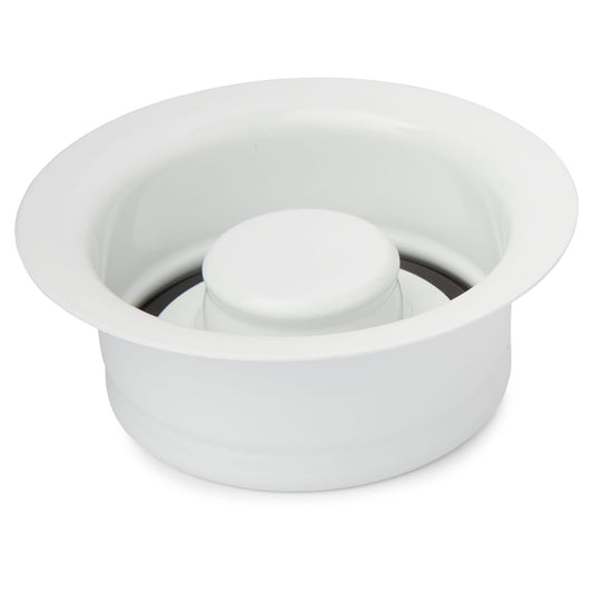 Signature Hardware 900406 3-1/2" Brass Kitchen Garbage Disposal Flange and Stopper White