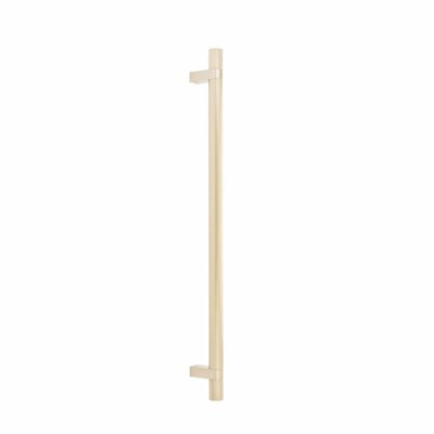 Emtek 84171.RCB.KN Knurled 18 Inch Center to Center Bar Appliance Pull with Rectangular Bar Stem from the SELECT Collection Satin Brass / Satin Brass