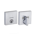 Kwikset 258SQT-S Downtown Low Profile Single Cylinder Deadbolt with SmartKey Technology Satin Chrome